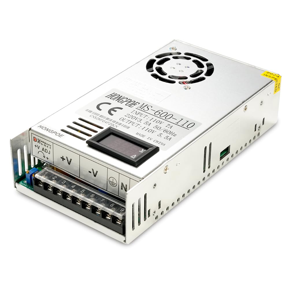Zasilacz impulsowy 600 W 0-200 V DC, przemysłowy transformator PSU AC na DC 0-200 V, konwerter do taśmy świetlnej LED, kamery CCTV, wzmacniacza audio, drukarki 3D, CNC, (MS-600V110V5A)