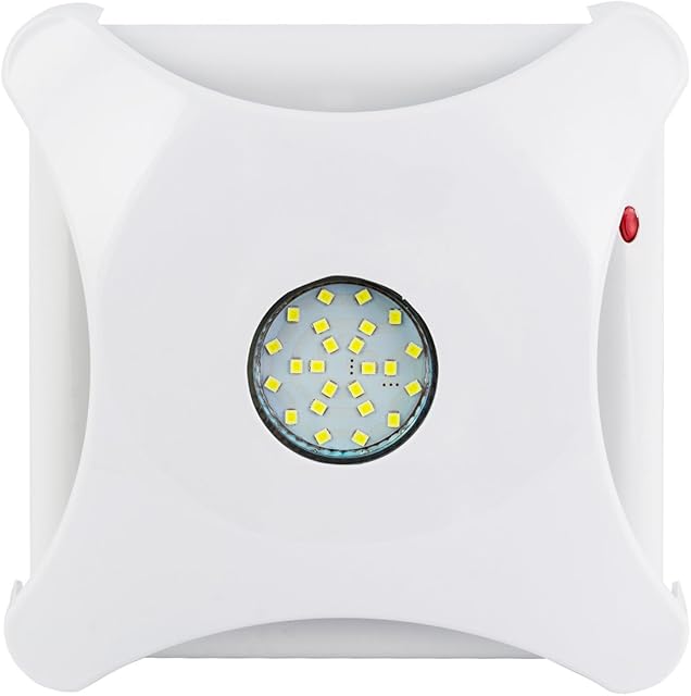 YJHome 4 inch Quiet Bathroom Extractor Fan with LED Light, Silent Energy Saving Shower Kitchen Extractor Fan, White Ceiling Fans for 100mm Ventilation Ducts