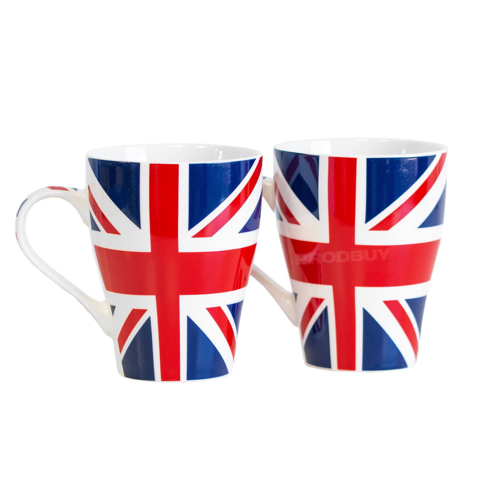 Prodbuy Home Set of 2 x UK Union Jack Flag Mugs Cups Drinks Tea Coffee Souvenir London Gifts