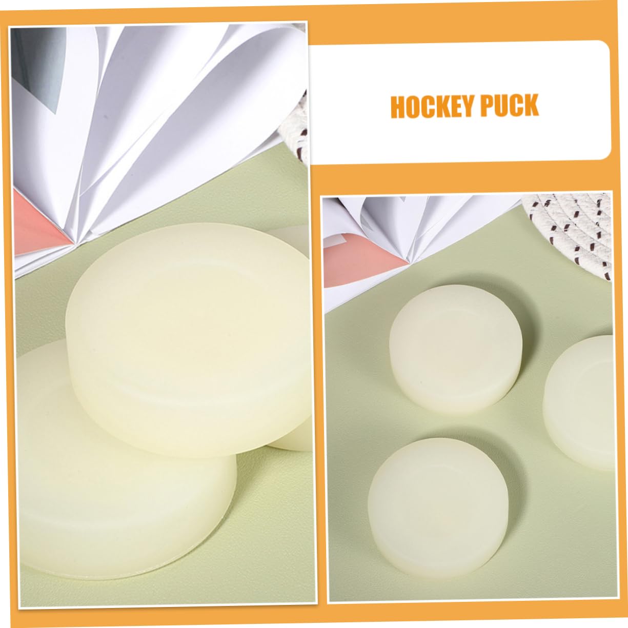 HEMOTON 8pezzi Dischi Hockey in PVC Fosforescenti per Allenamento Adatti Giocatori Luminosi al Resistenti all Usura