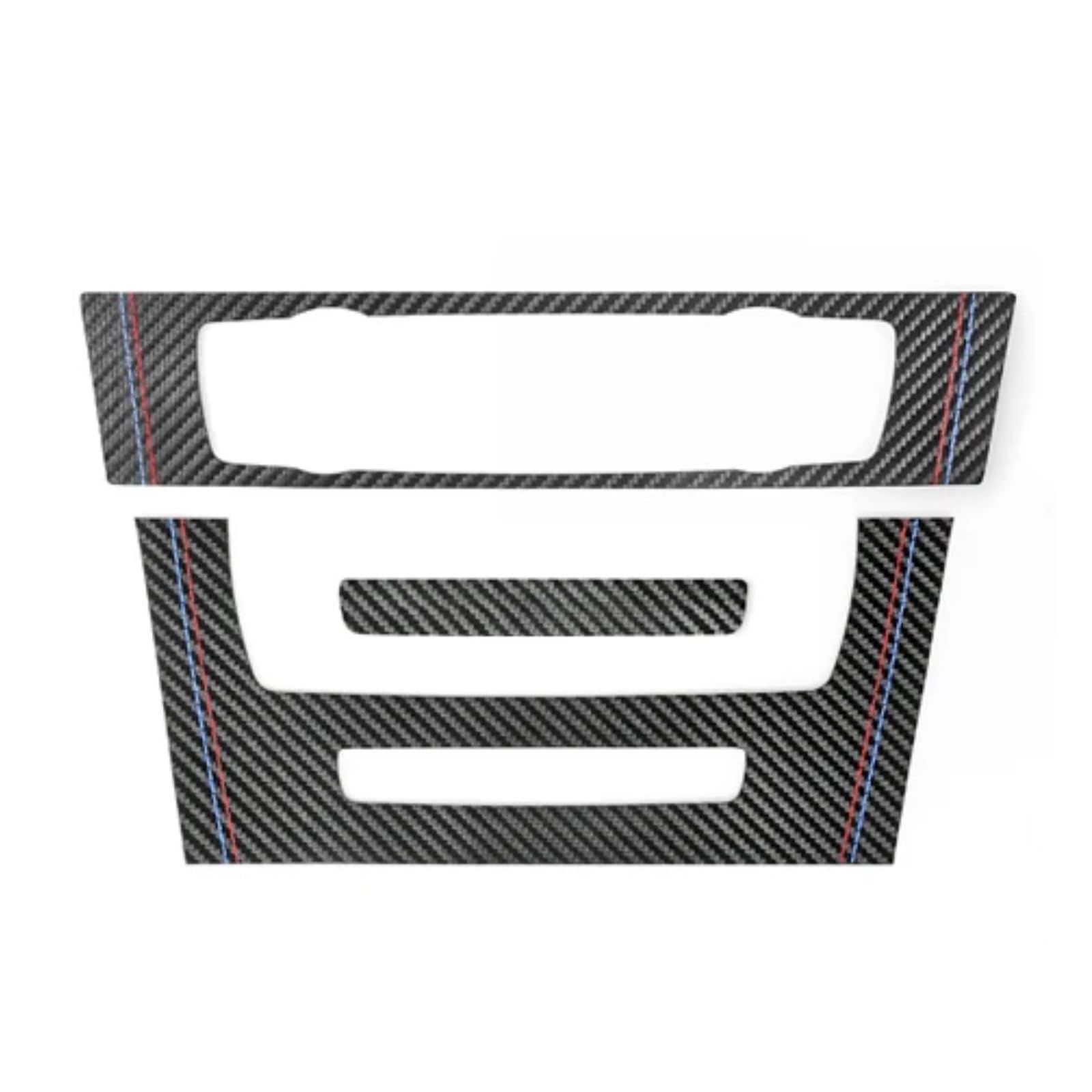 VNHLOTVJL Car Auto Center Console CD Panel Trim Stickers Tuning Decor Interior Accessories Compatible for BMW E90 E92 E93 Series 3 Carbon Fiber(Type2)