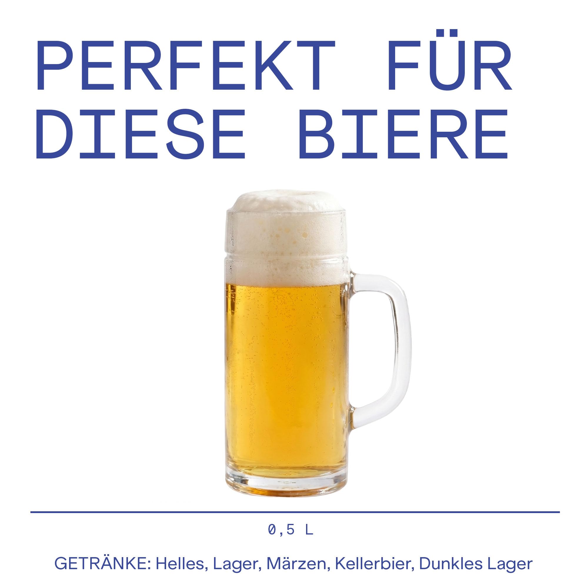 Stölzle Oberglas Light Mug Bierkrug leicht 500 ml, Bierkrüge 6er-Set | Moderne Bierkrüge im minimalistischen Design, 25 % leichter und mit glatter Oberfläche, stoßfest & spülmaschinengeeignet