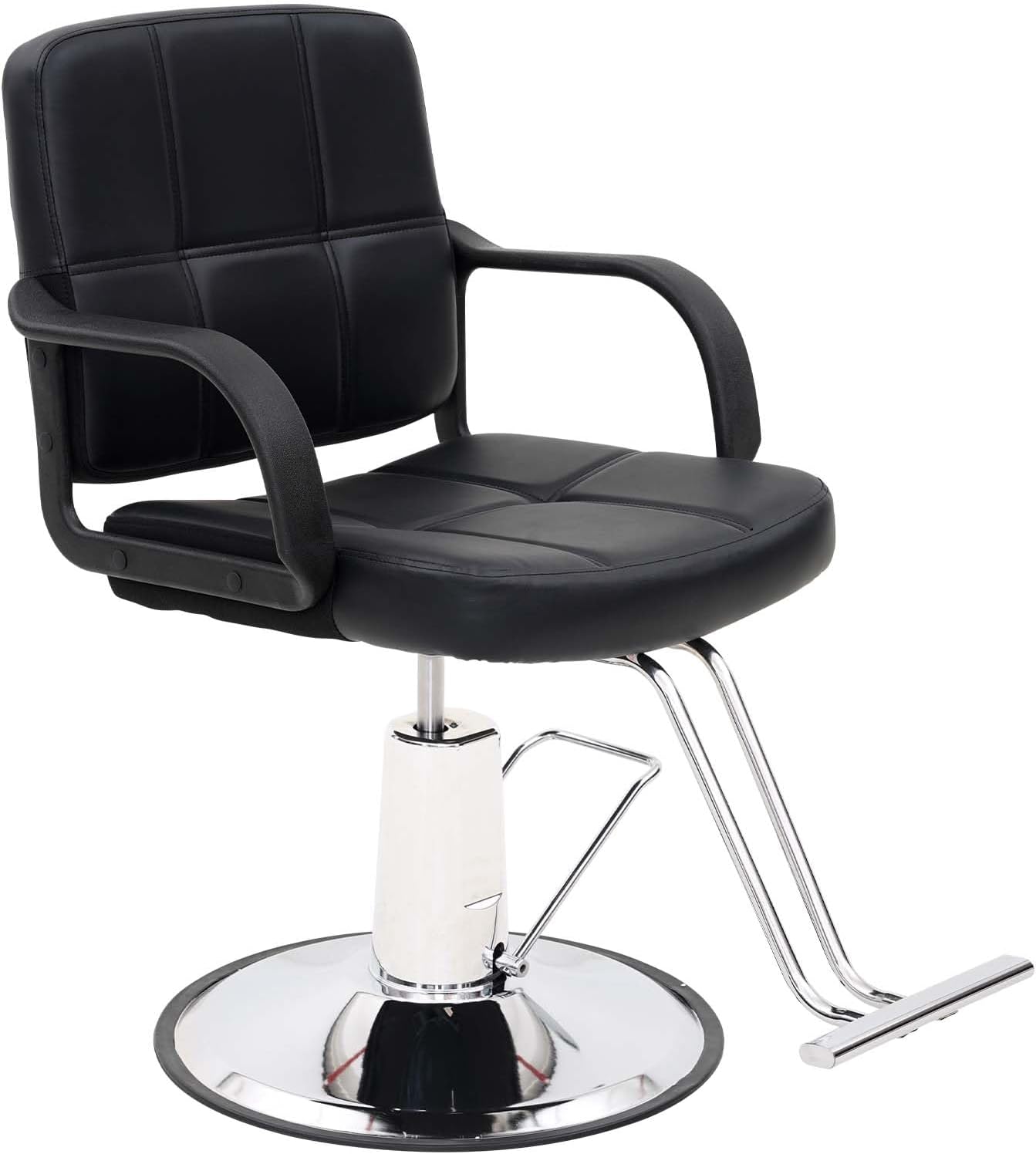 Vantic Salon Chair for Hair Stylist, Heavy Duty Hydraulic Pump 360° Swivel Barber Chairs for Barbershop, Salon Equipment with Height Adjustable -Black