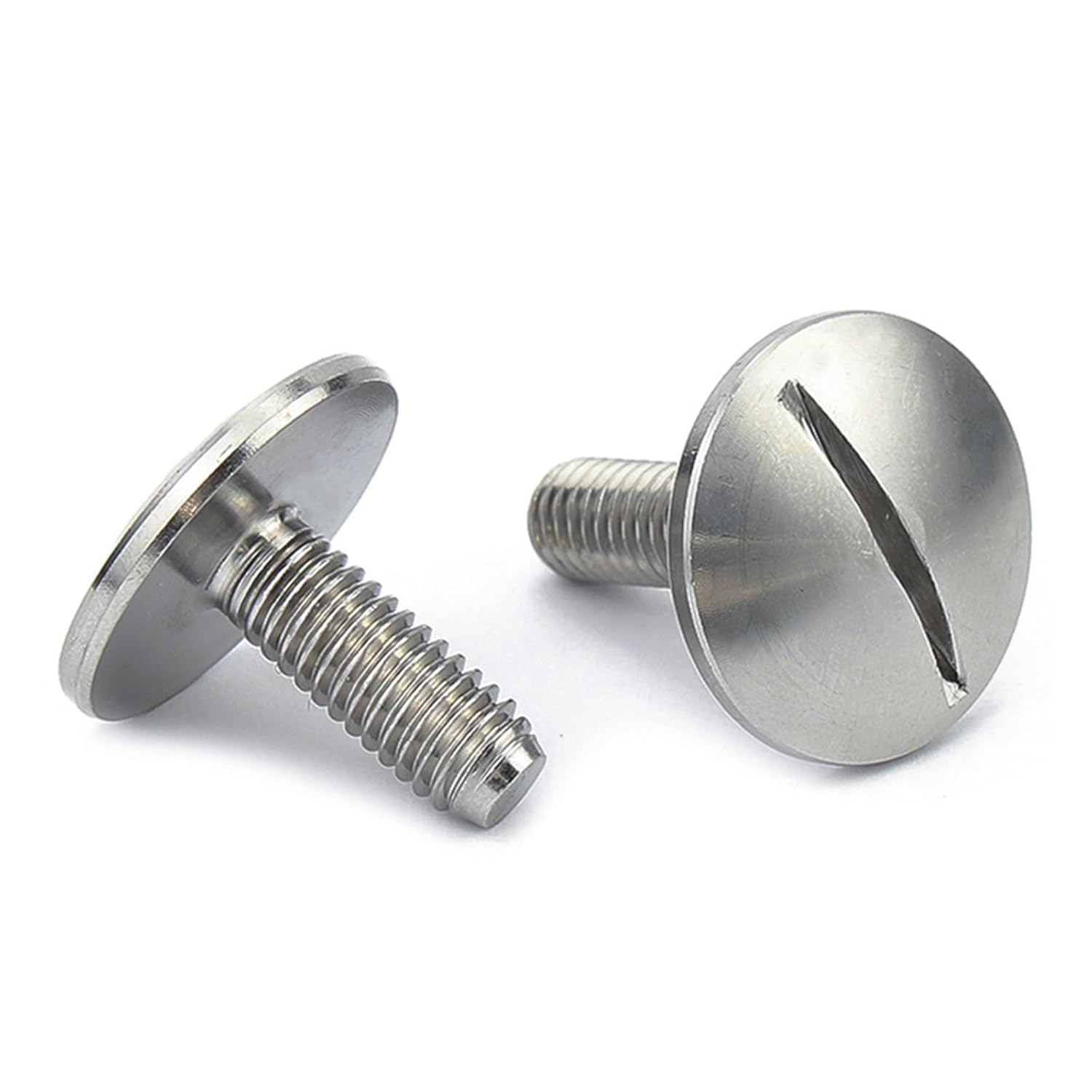 304 Stainless Steel 1-Word Slot Extra Large Flat Head Slotted Screw GB947 Round Bolt M2.5 M3 M4 M5 M6(6mm,M4 (2Pcs))