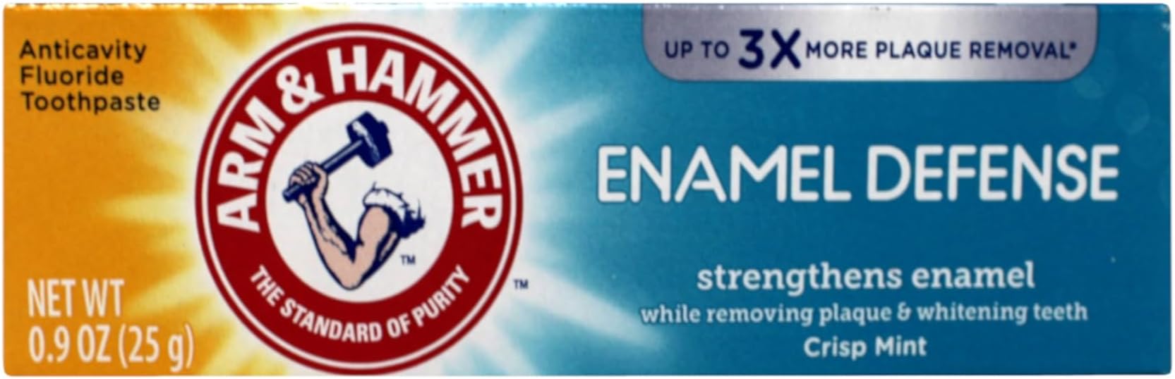 Arm & Hammer Truly Radiant Bright & Strong Whitening Toothpaste .9 Oz Travel Size (Pack of 6)