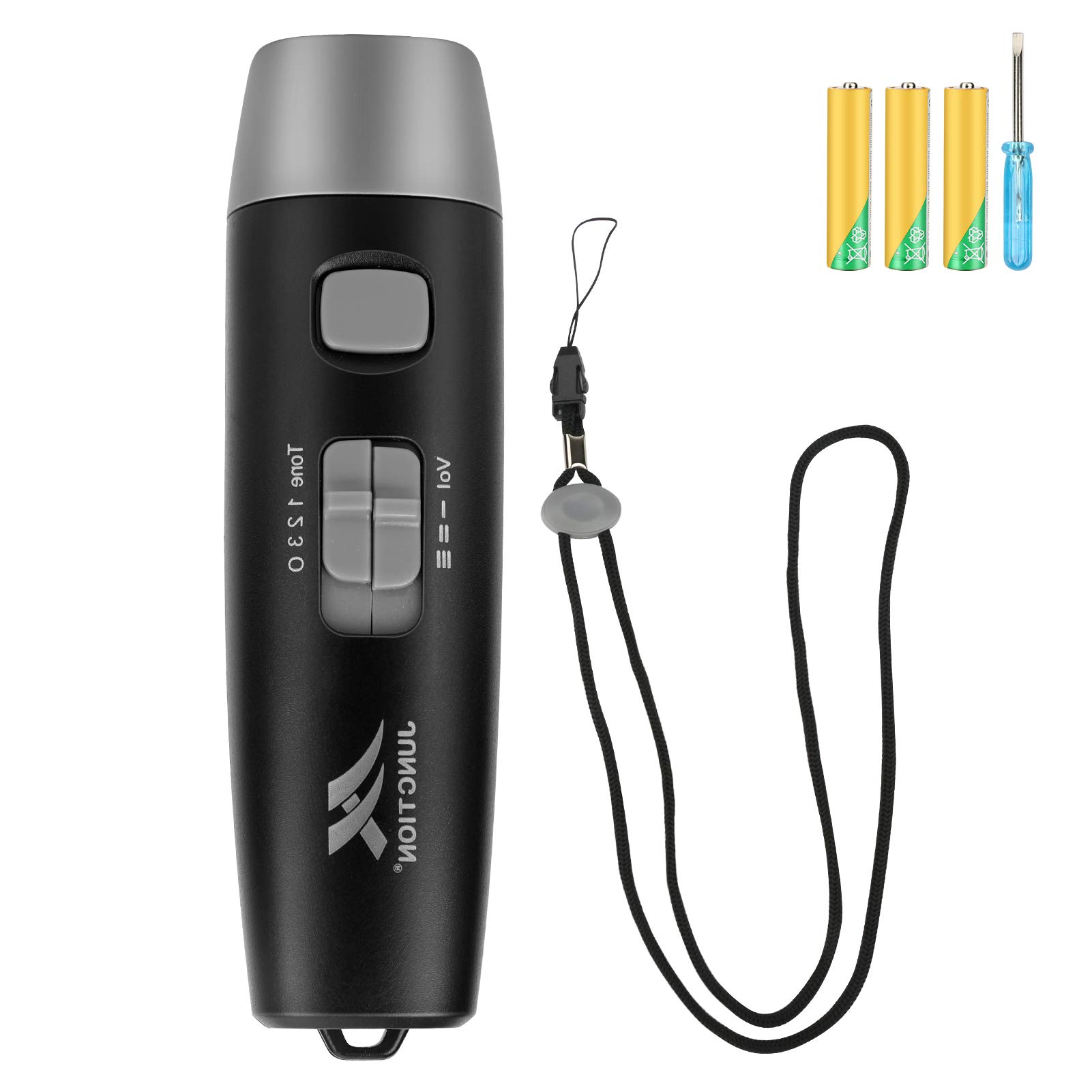 Globalstore Professional Electronic Referee Whistle, Portable Emergency Whistle with 3 Tones Durable Training Whistle Storage Bag Included for Coaches P.E.Teacher Lifeguard Outdoor Enthusiasts