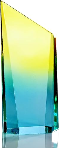 Miniatura 2 de Trofeo acrílico degradado grabado  Trofeo de premio  Grabado personalizado de hasta tres líneas y selección de versos preescritos