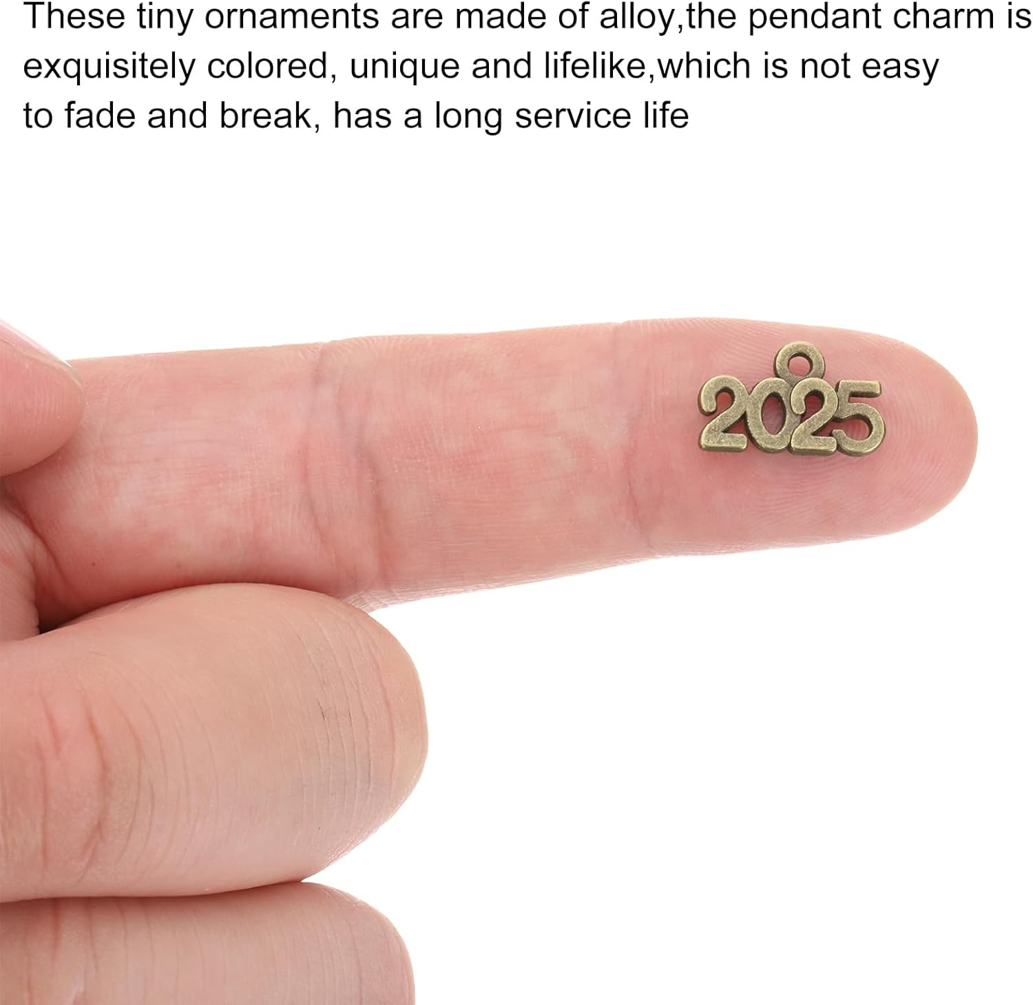 MECCANIXITY 2025 Graduation Year Charm 3D Metal Tassel Year Number Charm Year Pendant Mini for DIY Anniversary Jewelry Making Crafts Craft - Image 3