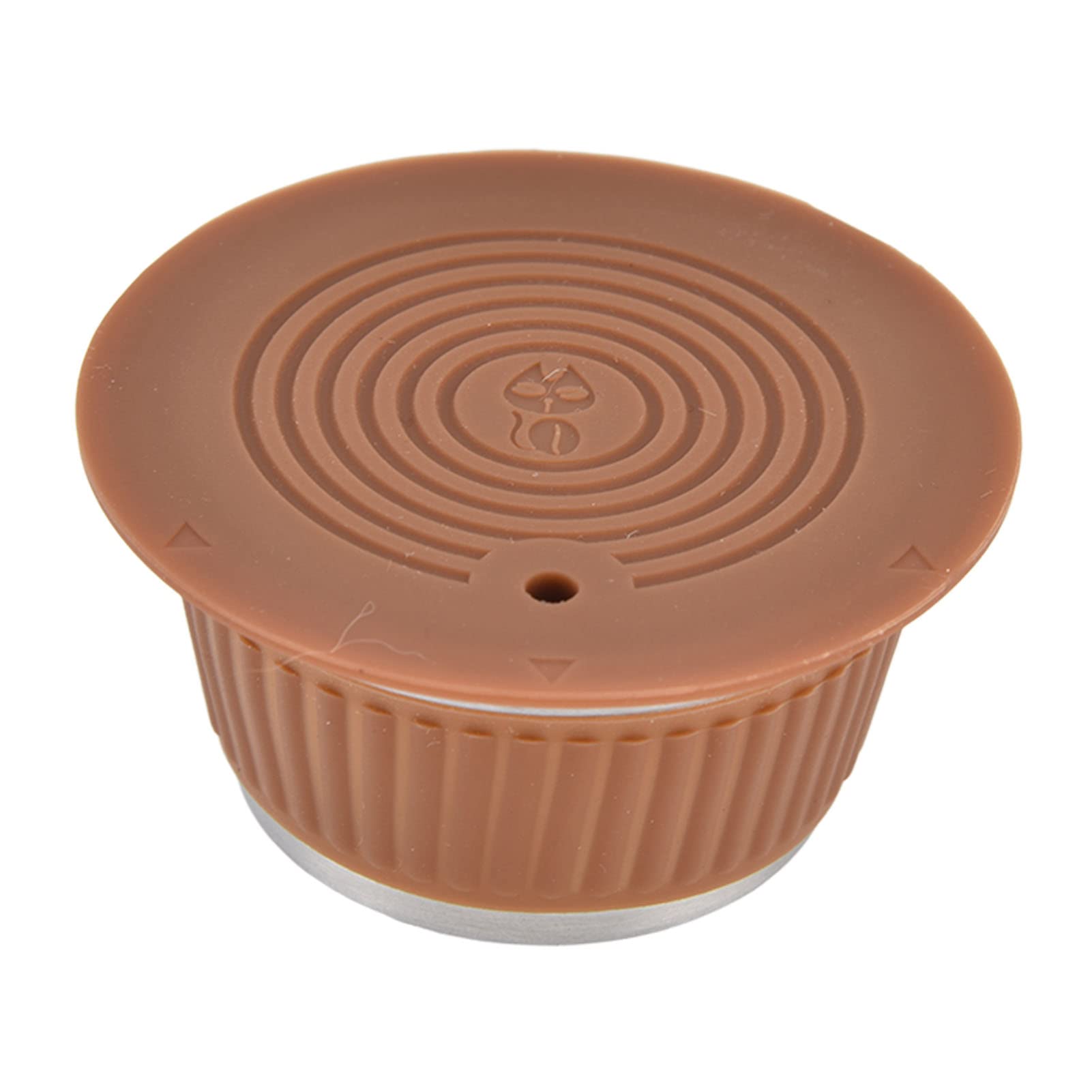 Juego De Taza De Filtro De Cápsula De Café Reutilizable, Cápsulas De Café Reutilizables, Taza De Filtro De Cápsula De Café Reutilizable, Juego De Tamper De Goteo De Filtro Recargable(Coffee color)