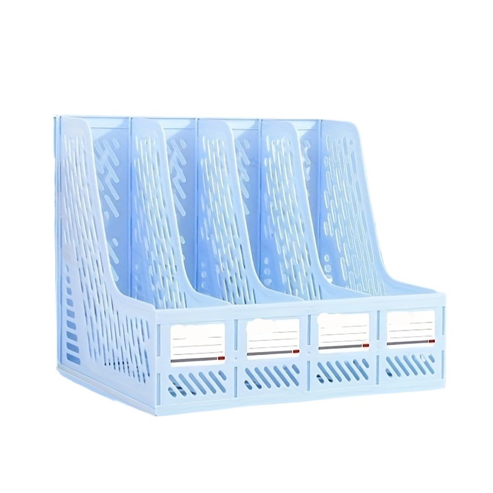 Bandeja portapapeles 1 Unidad, Estante for Archivos Engrosado, Marco, Asiento cuádruple, Cesta de Datos Simple, Uso en Oficina para Escritorio de casa(Blue)