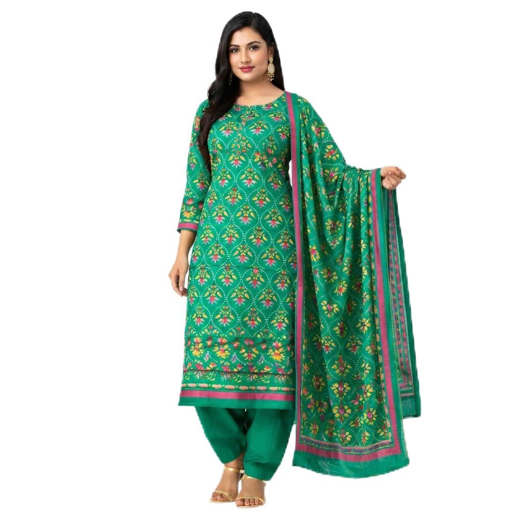 Red Floral Printed Rayon Dress Material with Embellished Details, Traditional Indian Ethnic Fabric - Review, Price and Buying Guide