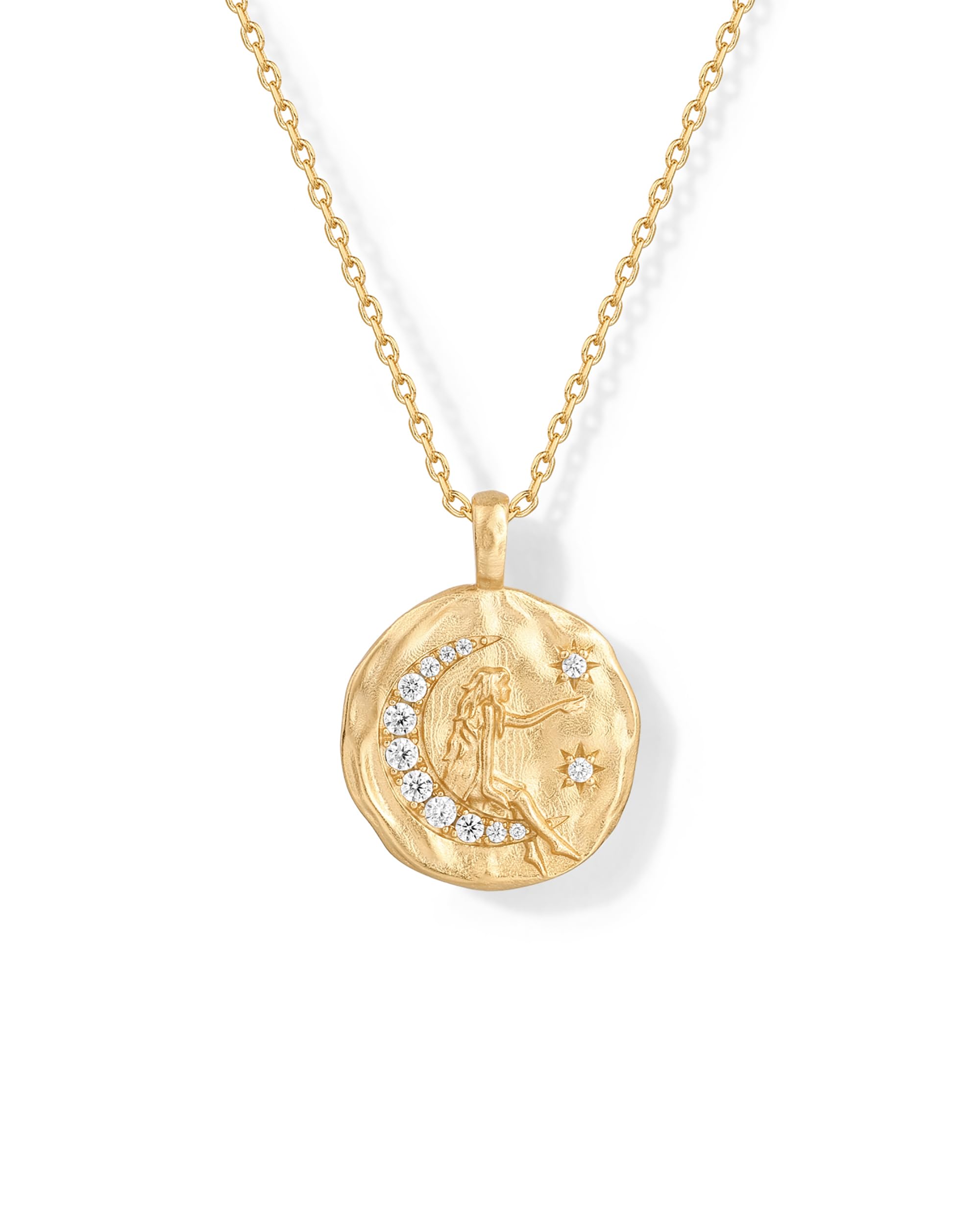 14K Gold Plated Engraved Hammered Oval Coin Pendant Necklace for Women | Hamsa Stars Bohemian Pendant Adjustable Chain Necklaces | Calm Inspirational Secret Phrases