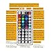 BINZET Flexible LED Strip Light - 32.8 Ft 5050 RGB 300LEDs Non-waterproof Color Changing Full Kit with 44 Keys IR Remote Controller 24V 3A Power Supply for Holiday Party Decoration