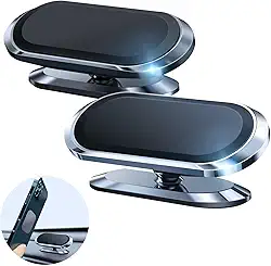 Pacote com 2 suportes magnéticos para celular para carro 【Upgrade 8X ímãs】Suporte de celular forte magnético, rotação de 360° e visualização de graus, para iPhone SE 12 11 Pro XS Max
