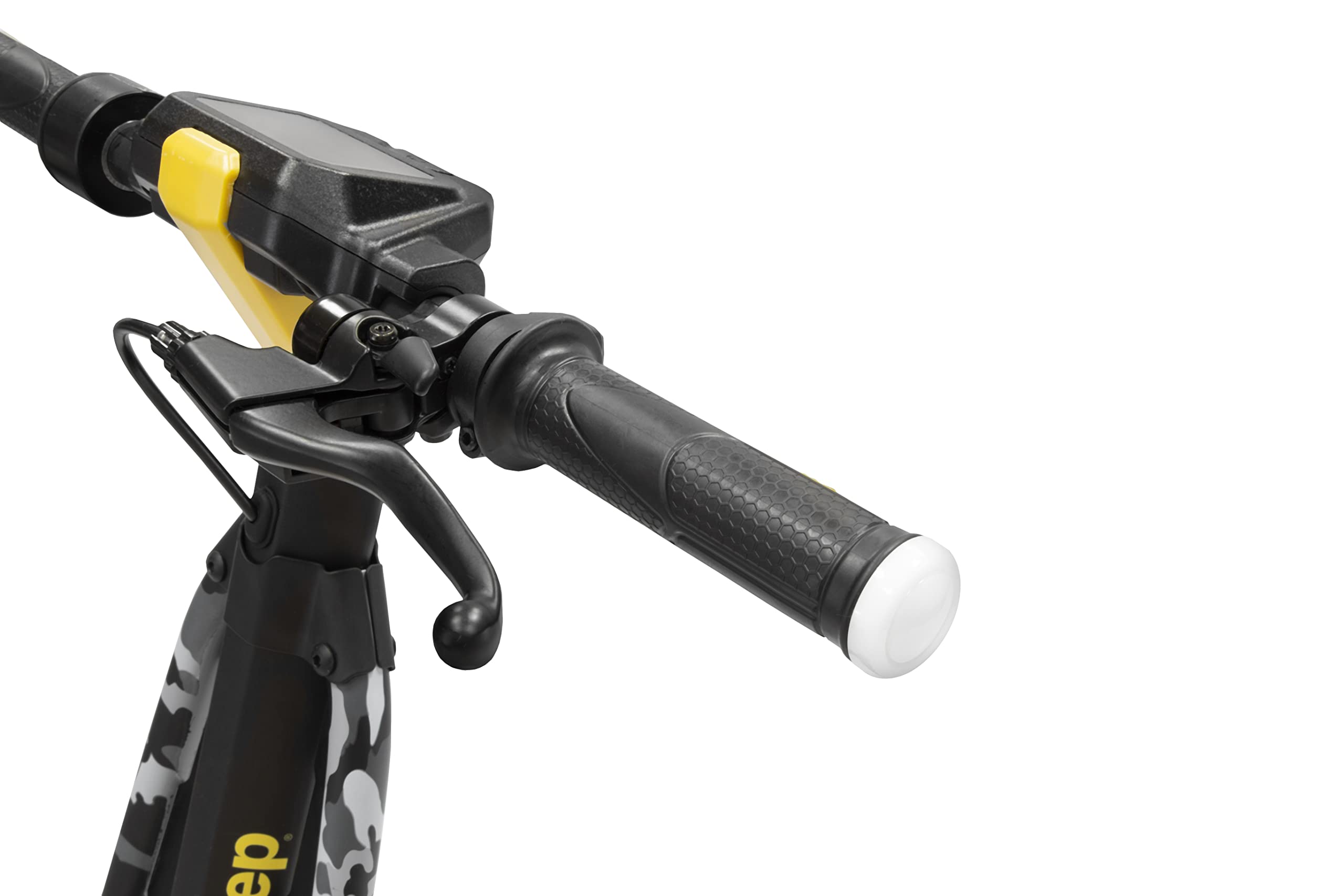 Jeep Camou Advanced Safety, trotinette électrique, Suspension Avant et arrière, Moteur 350W, Freins à Double Disque, Sonnette électronique, avec flèches directionnelles intégrées, 500W