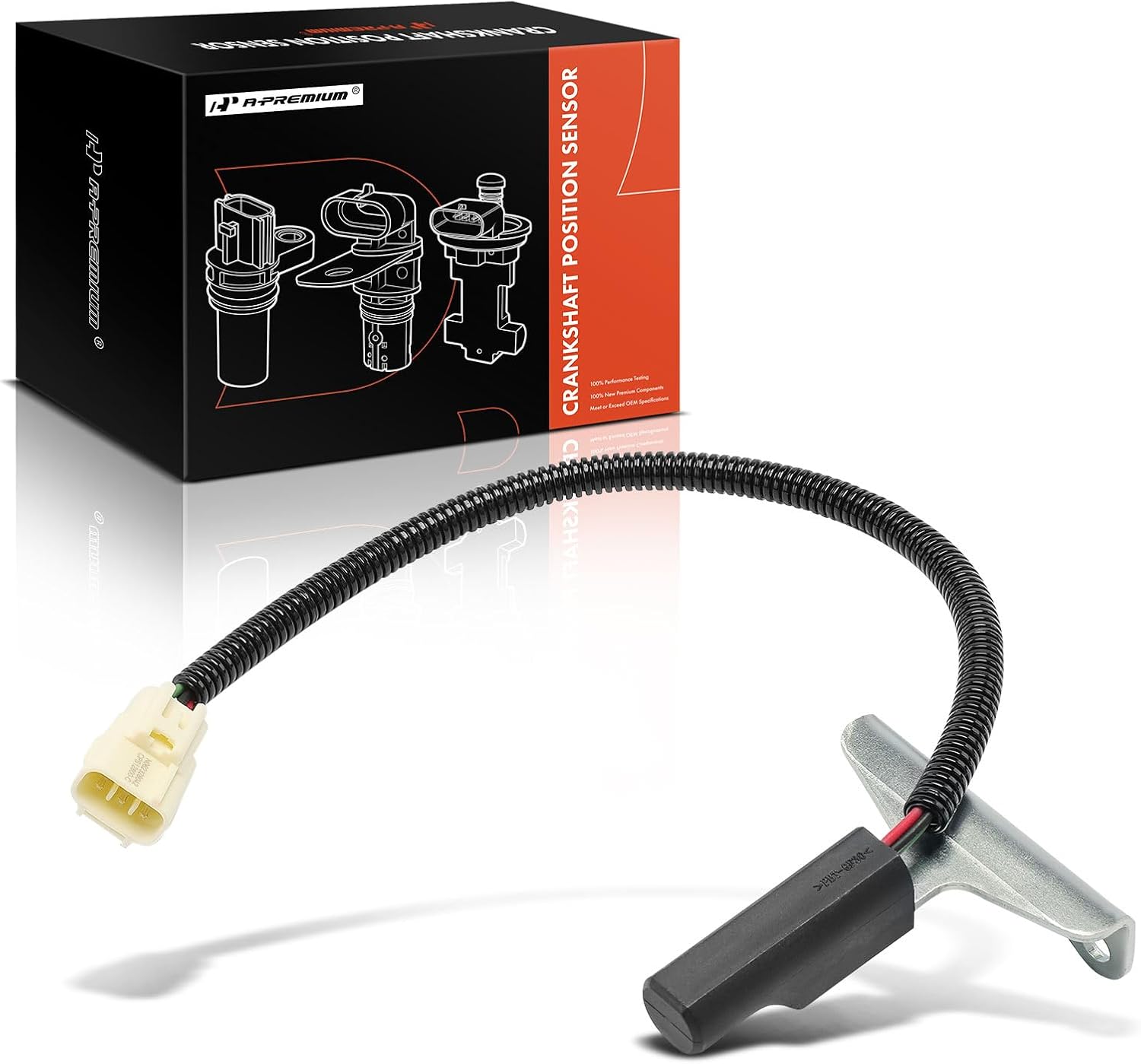 A-Premium Engine Crankshaft Position Sensor Compatible with Dodge Ram 1500 1997-2003, Ram 2500 1997-2002, Ram 3500 1997-2002, Dakota 1997-2003, 3.9L 5.2L 5.9L, Manual Transmission, Replace# 56027871AB