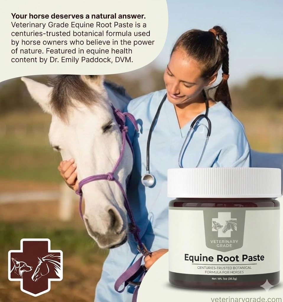 Vet Grade Horse Wellness Paste for Skin Anomalies | 1oz All-Natural Formula | Equine & Livestock Care