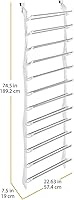 Vista 6 de Whitmor Over the Door Shoe Rack, Fold-up Non-slip Bars, 36 Pair, White
