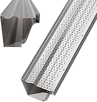 CarloSchdoo Premium Aluminum Gutter Guards 5 Inch - 200 ft Heavy Duty Leaf Guards, Easy DIY Install with Screws (Mill Finish)
