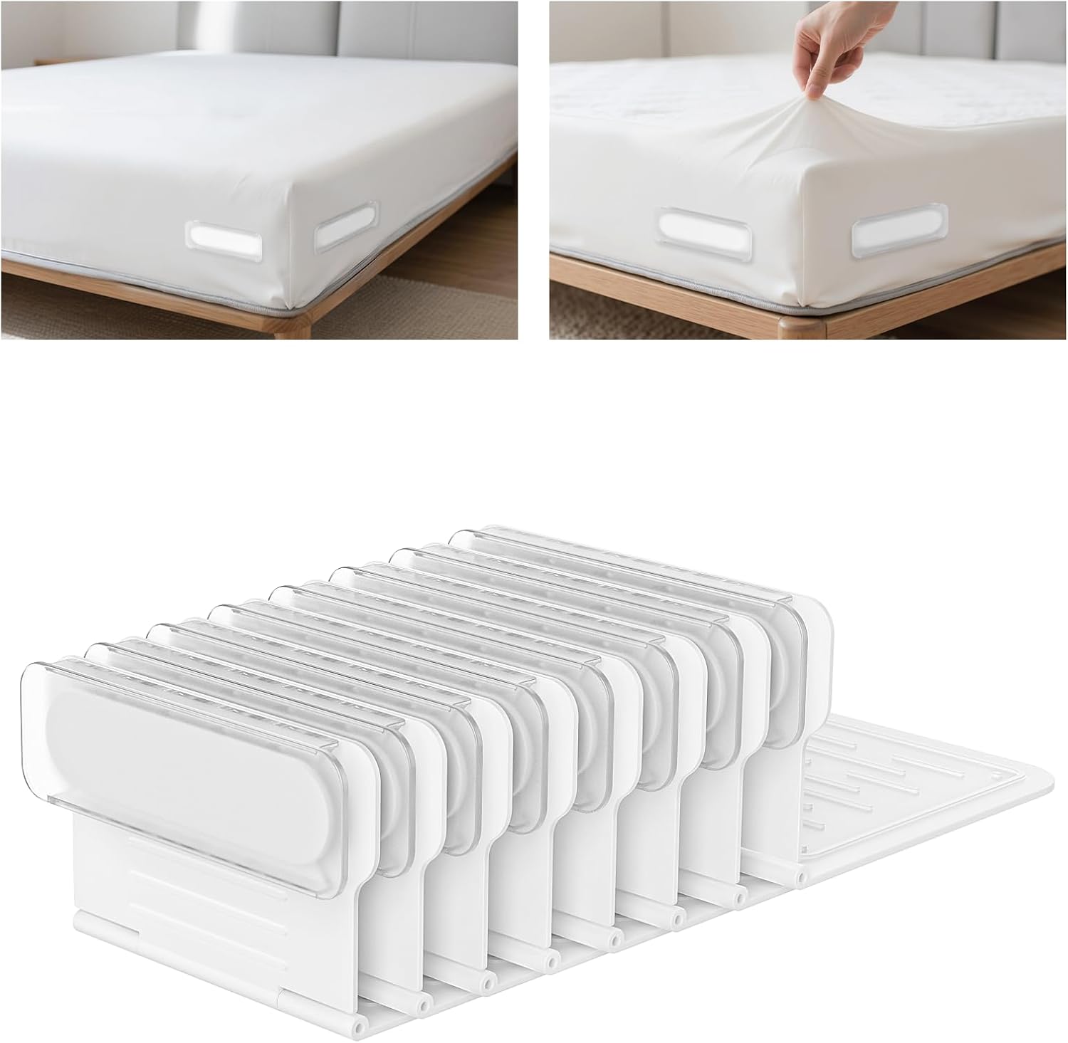 Fitted Sheet Holders for Corners – 8Pcs Heavy Duty Bed Lock Sheet Holders Keep Sheets Firm & Tight,Secure All Mattress Edges and Corners,No Loose Sheets,Easy Installation