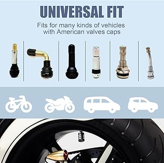Tire Valve Stem Cap Cover - (5 Pack) Tire Air Caps Metal with Plastic Liner Corrosion Resistant Leak-Proof Paw Print for Car Truck Motorcycle Bike Black