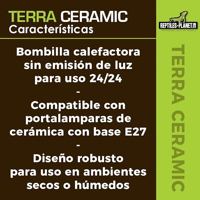 Foto 4 de 7 de Reptiles-Planet Lámpara Calefactora Radiante de Cerámica Terra, 100W