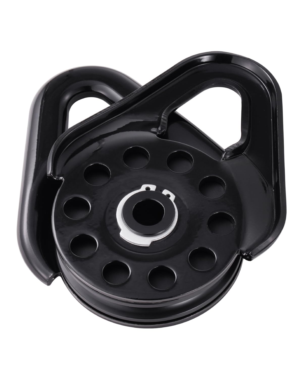VEVOR Snatch Block per Recupero Verricello 14,5 T, Sistema di Carrucole Resistenza Rottura 14,5 T con Corda 9,5 mm Accessorio di Recupero Fuoristrada per Recupero su Camion, Trattori, ATV e UTV