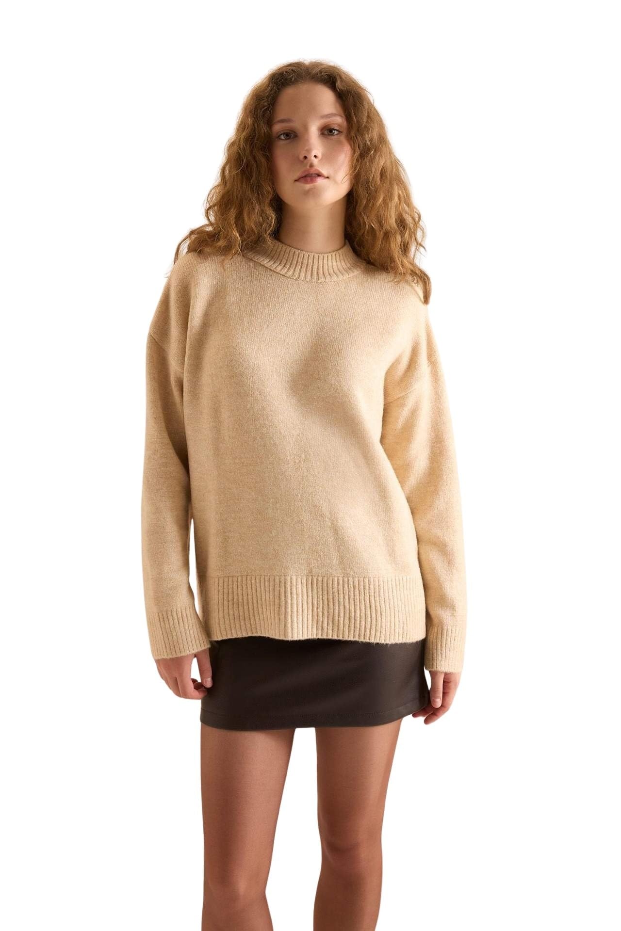 DeFacto Damen Strickmode - Stilvolle Strickpullover Blusen & Tuniken für Damen - Auswahl an Pullover - Feinstrickpullover Strickjacken und Pulli