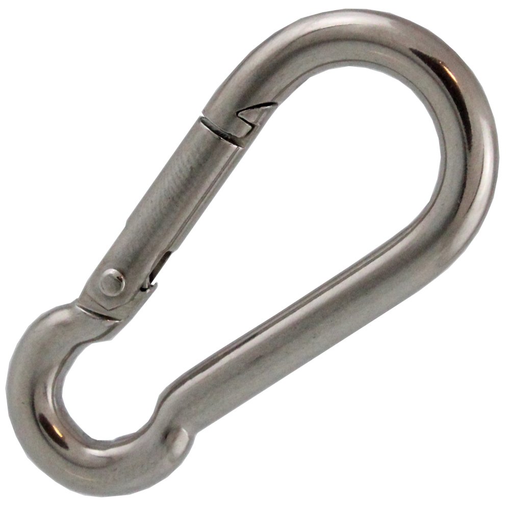 Set Di 4 Moschettoni A Vite Resistenti - Gancio A Scatto, 7x70mm, Portata 180kg