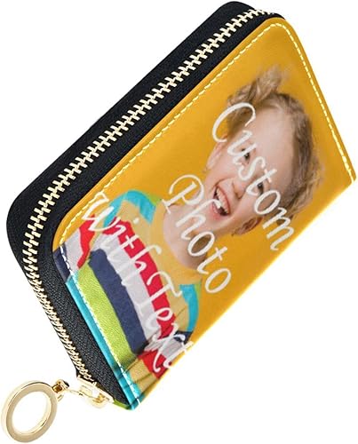 Fairy Elf Butterfly Girl Funda de cuero impreso con cremallera para tarjetas de identificación para mujeres y niñas 20312815, Custom, Talla única,