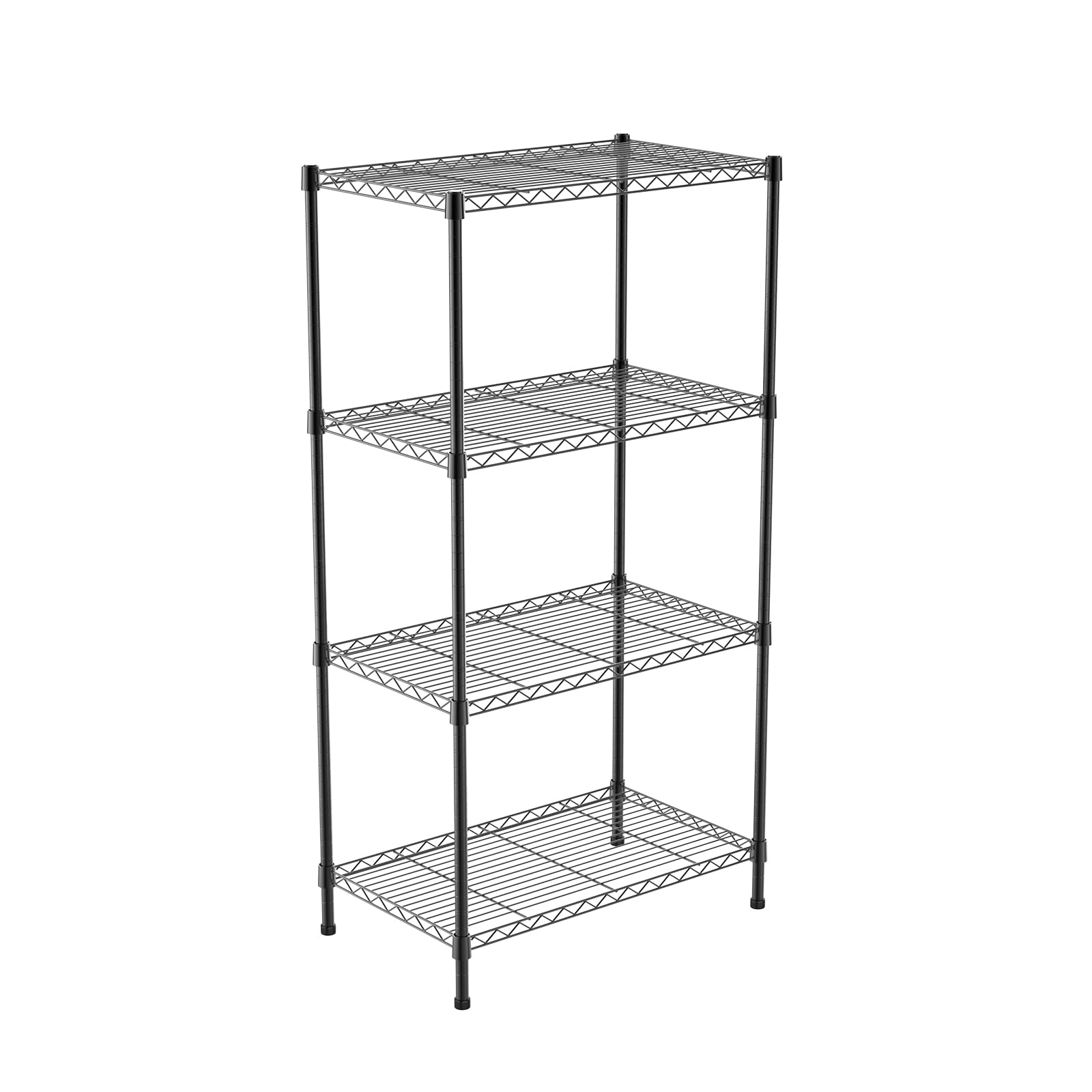 Scaffalatura in metallo a 4 ripiani per cucina Ga & Pant400 kg Capaci 60 x 35 x 120 cm robusto filo nero Sto rack