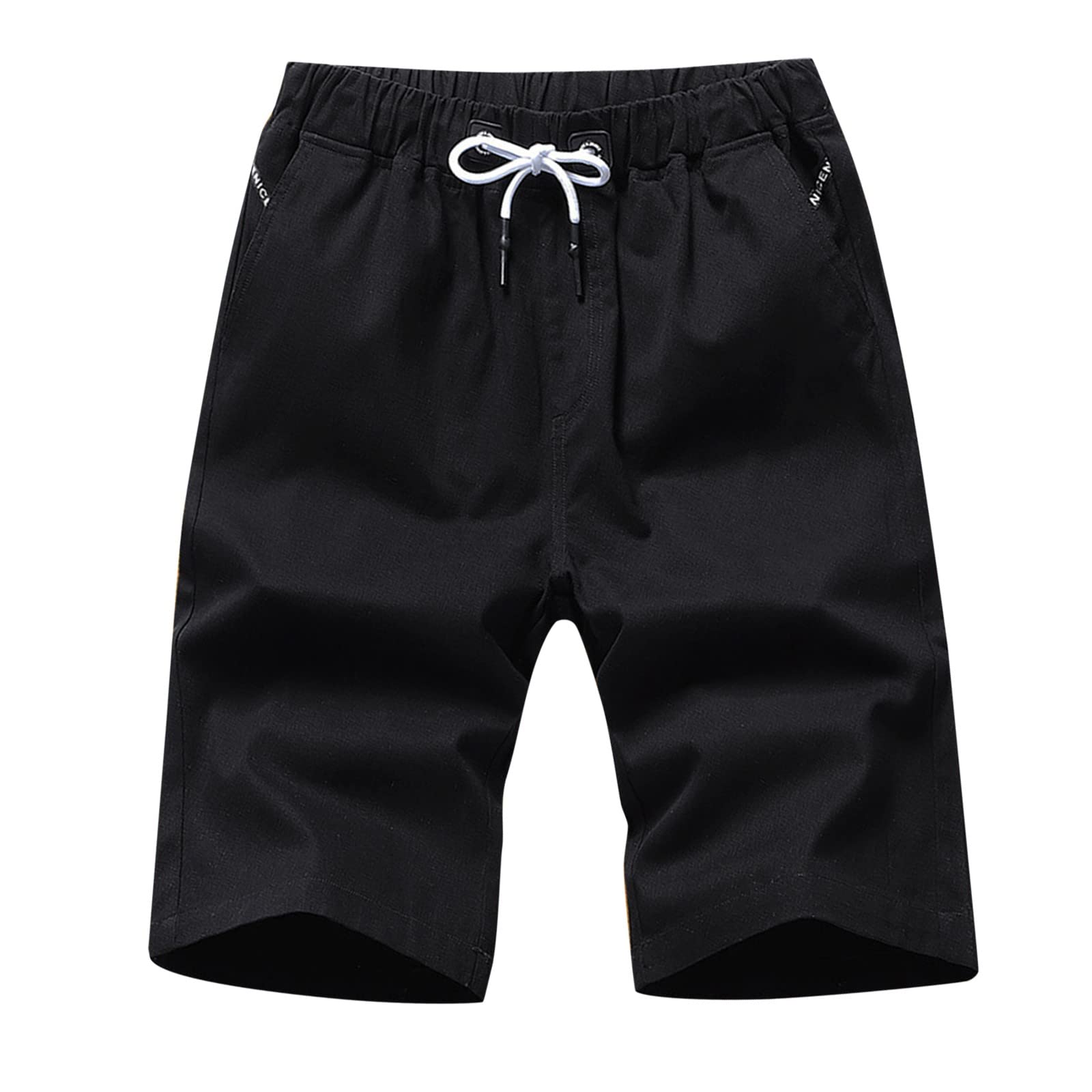 Mens Casual Shorts Stretch Waist Loose Fit Mens Casual Loose Fitting Breathable Capris Summer Beach Pants Sports