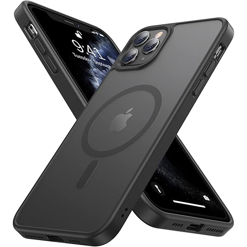 Strong Magnetic Case for iPhone 11 Pro Max，[Compatible with MagSafe] Protective Shockproof Cover Phone Case for iPhone 11 Pro Max 6.5" (Black)