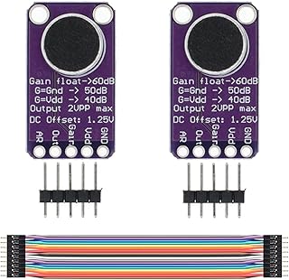 Youmile 2PCS Microphone Amplifier Board MAX9814 AGC Microphone Module Auto Gain Control For Arduino With Jump Wire