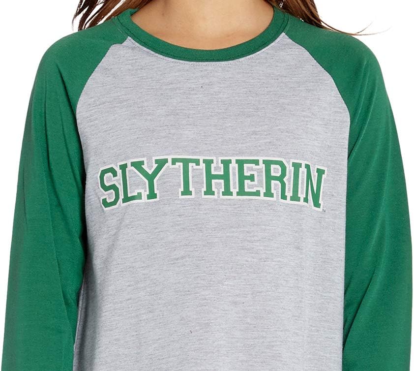 Harry Potter Nightgown For Girls Hogwarts House Raglan Long Sleeve Pajama