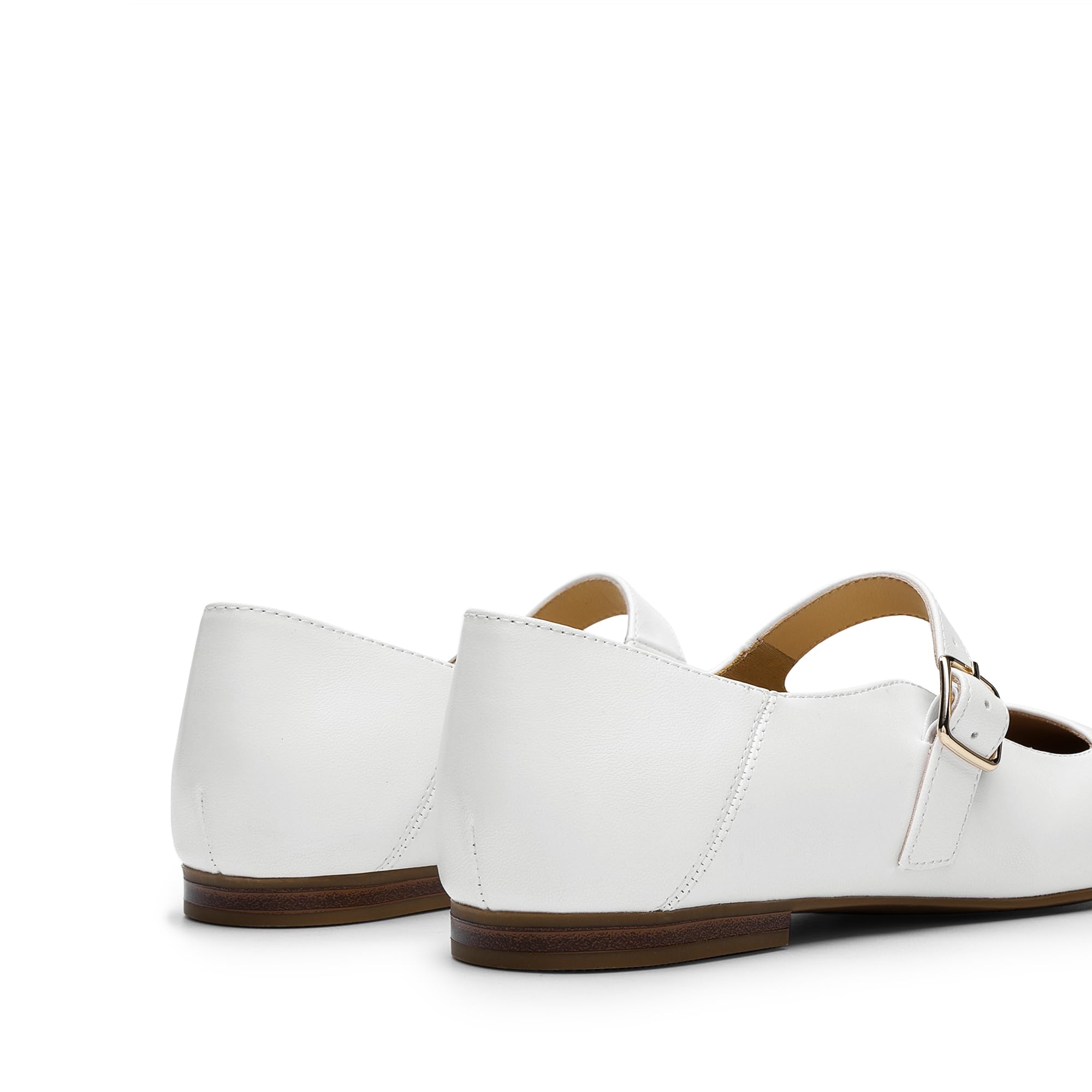 DREAM PAIRS Zapatos Planos para Mujer Mary Jane de Punta Cuadrada Cómodos y Casual Zapatos de Vestir Slip On Bailarinas con Correa de Hebilla para Trabajo