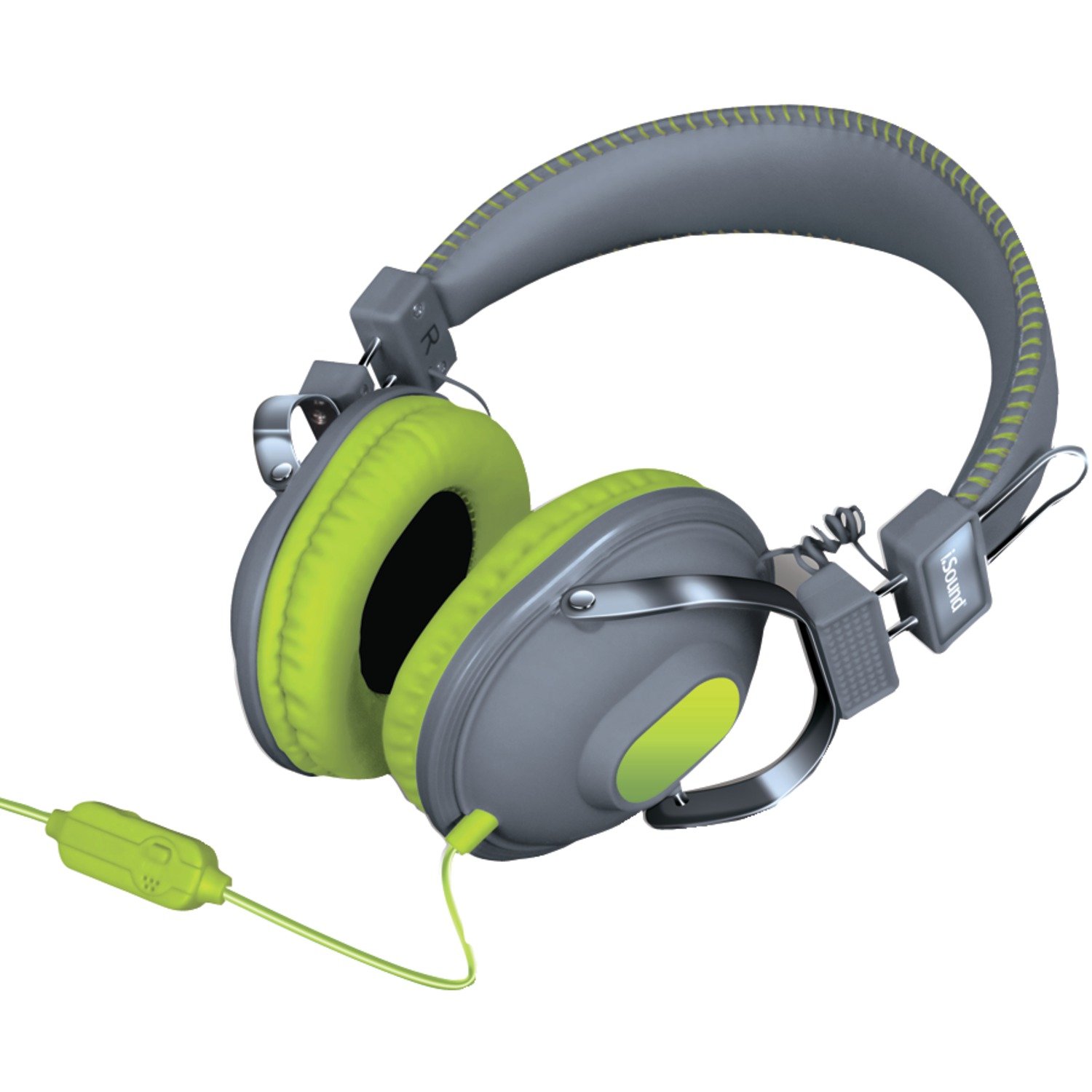iSound DGHM 5517 HM260 Dynamique-Casque stéréo avec Microphone-Gris/Vert
