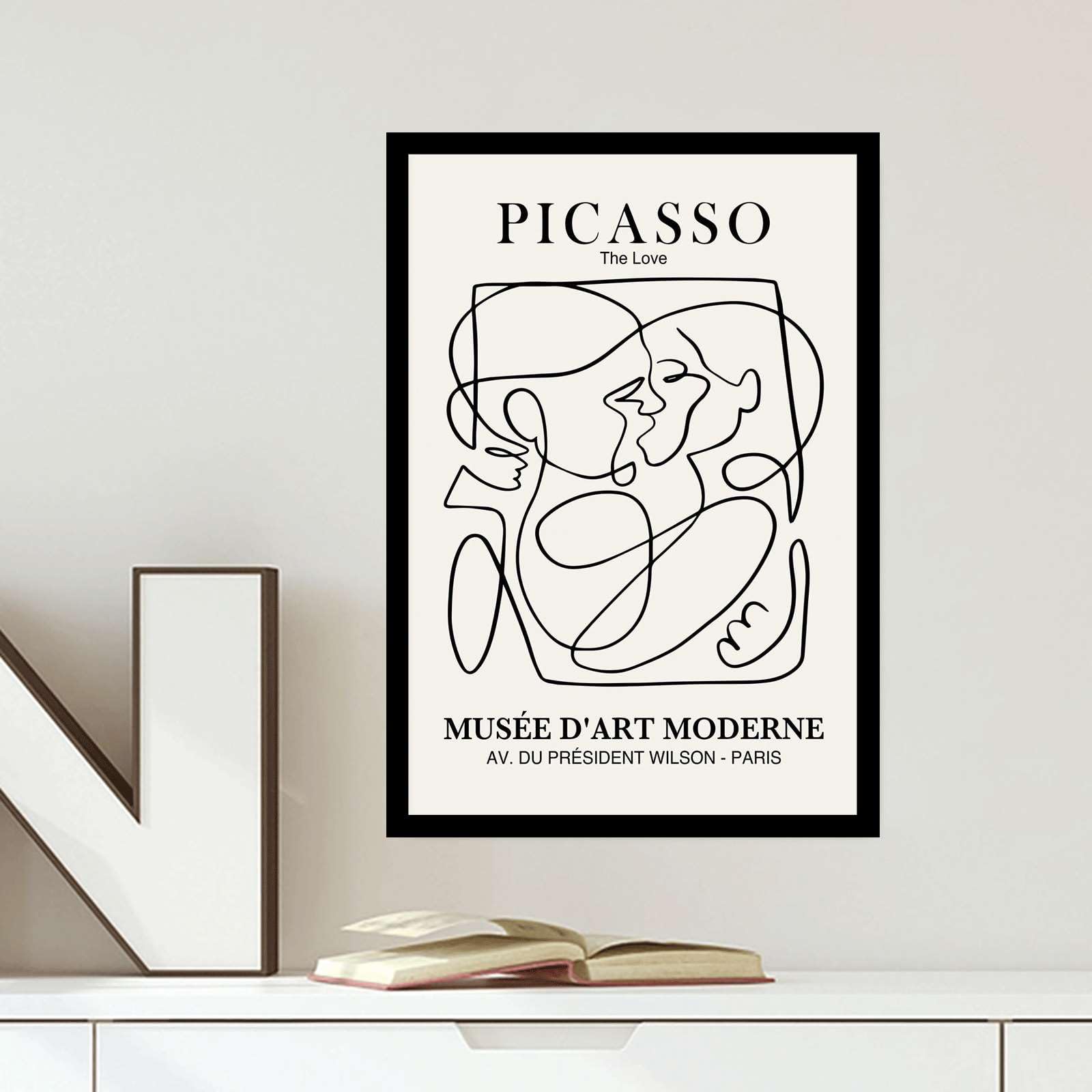 洋書 Picasso: The Art of the Poster Picasso Exhibition Poster, Cubism Print, Abstract Art Poster