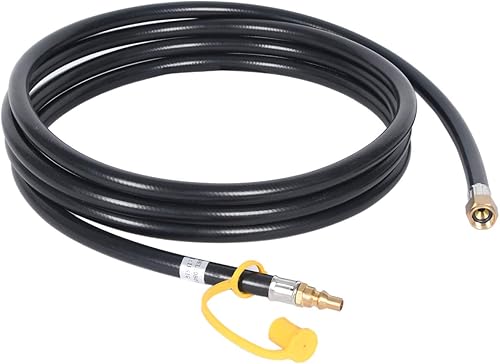 Miniatura 3 de GasSaf Manguera de propano de conexión rápida para autocaravana de 12 pies para estufa de Camp Chef y conexión portátil para fogatas, ajuste hembra