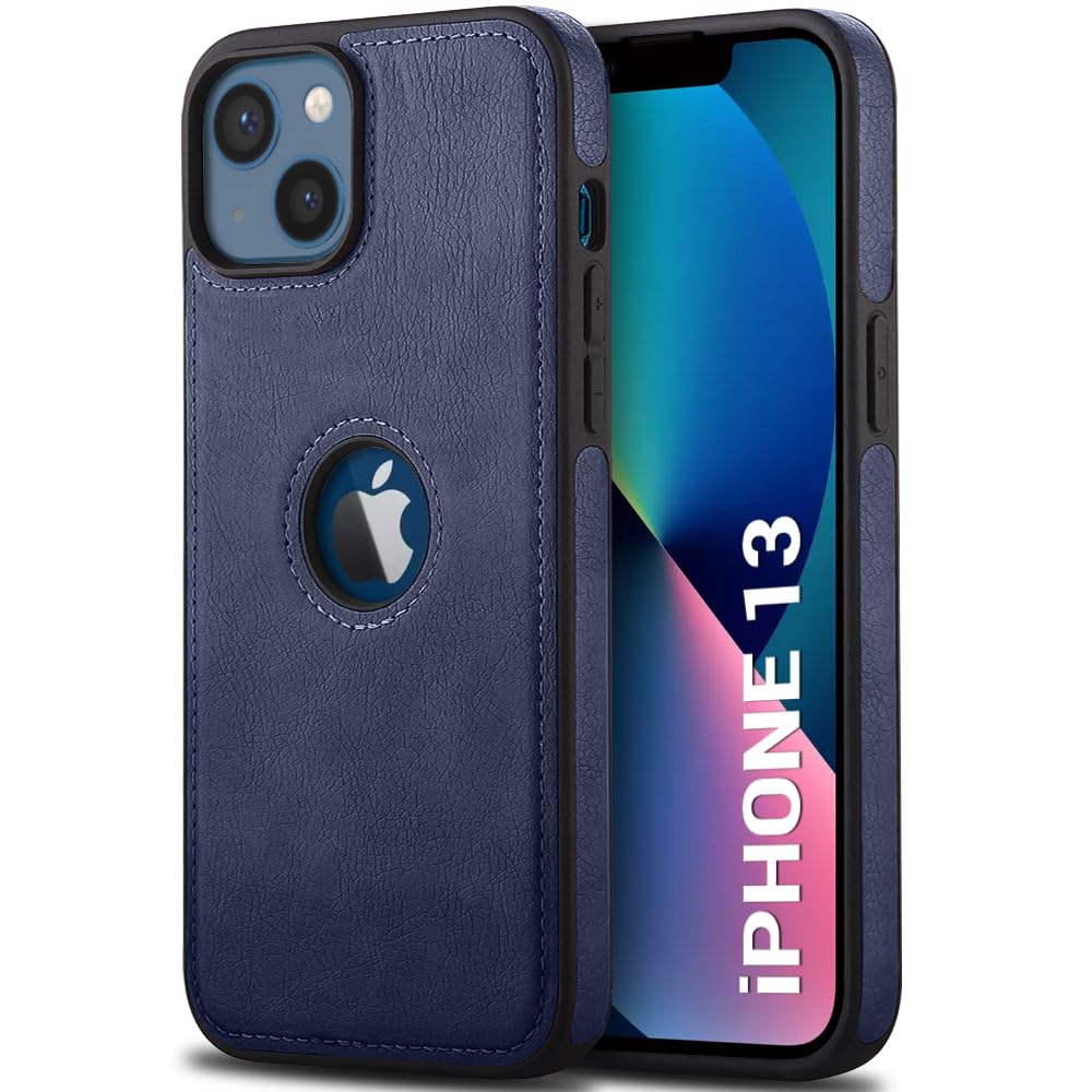 TheGiftKart Genuine Leather Finish Back Cover Case for iPhone 13 | Shockproof Design | Raised Edges for Camera & Screen Protection | Stunning Minimalist Design Case Cover (MagSafe Compatible, Green) — Amazon image 10