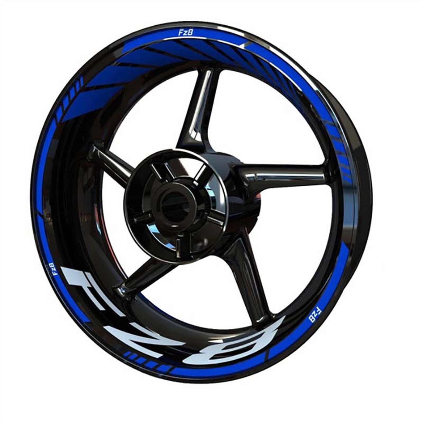 YESKIT Motorrad Felgenrand Aufkleber Streifen Emblem Wasserdicht Refit Dekoration Für Fz8 Fz 8 (Color : 3)