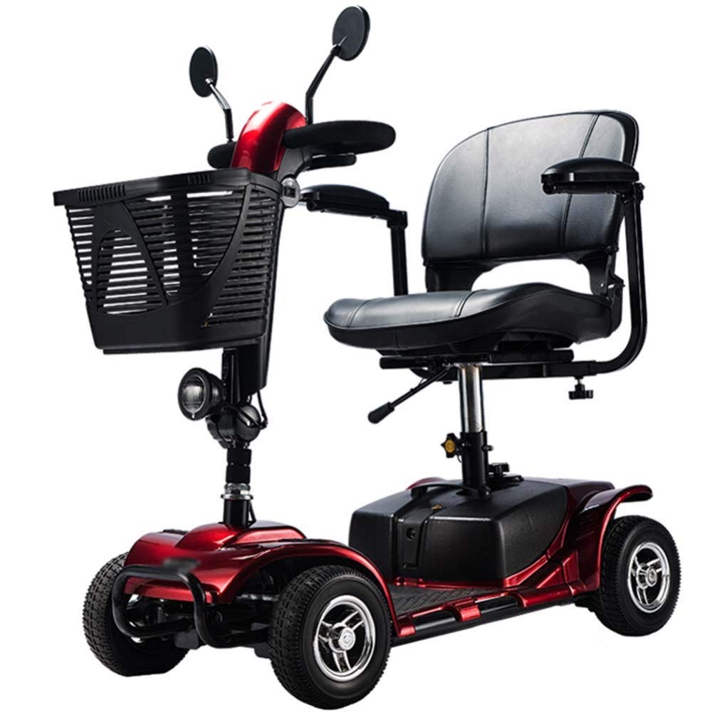 Lekki wózek inwalidzki, lekkie koła Dgpoad Skuter elektryczny dla dorosłych Skuter elektryczny do mobilności Heavy Duty Seniors Travel Scooter, składana, otwierana poręcz, siedzisko o szerokości 43