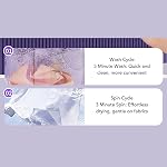 Portable Washing Machine, 2L Mini Underwear Washing Machine, Rechargeable Cordless Small Spin Dry Laundry Washer for Socks Travel RV Apartment Hotel Dorm (Beige)