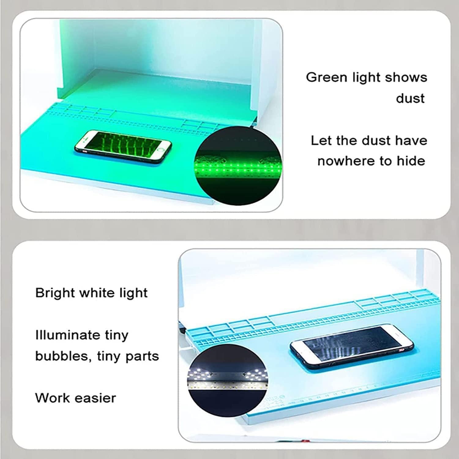 Cabina De Flujo Laminar Vertical, Mini Banco De Trabajo Vertical, Brillo Y Fuerza del Viento Ajustables, con 2 Ventiladores, para Reparación De Pantallas LCD De Teléfonos Móviles.