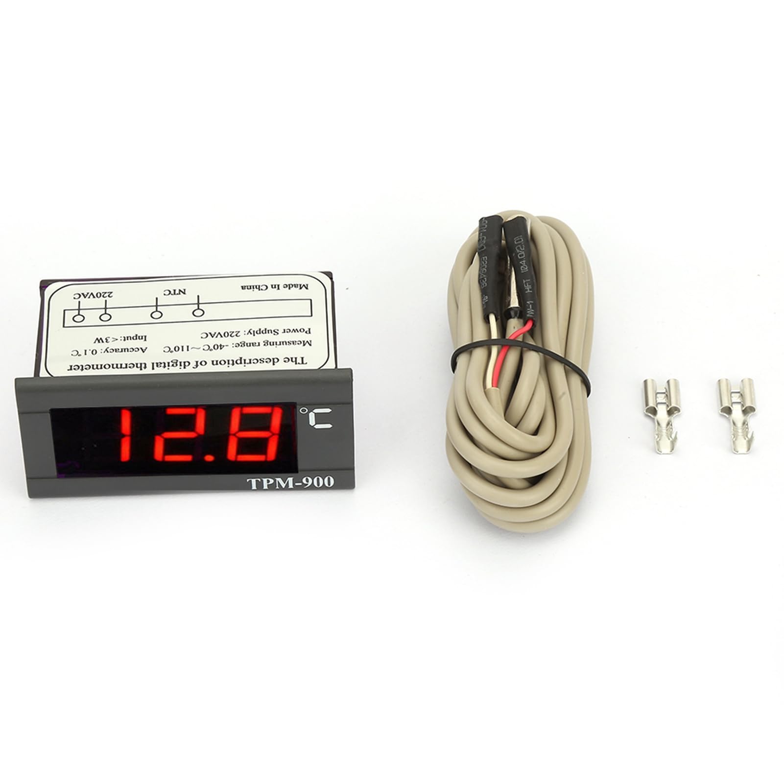 TPM‑900 Contrôleur de Température Numérique 220 V Panneau LED avec Capteur Contrôleur de Thermostat Moniteur de Température Numérique de Chauffage et de Refroidissement