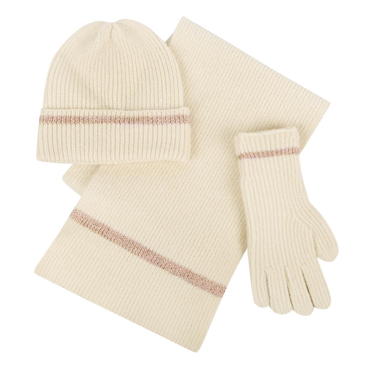 Totes Women's Oat Toasties® Knitted Hat Scarf & Glove Gift Set