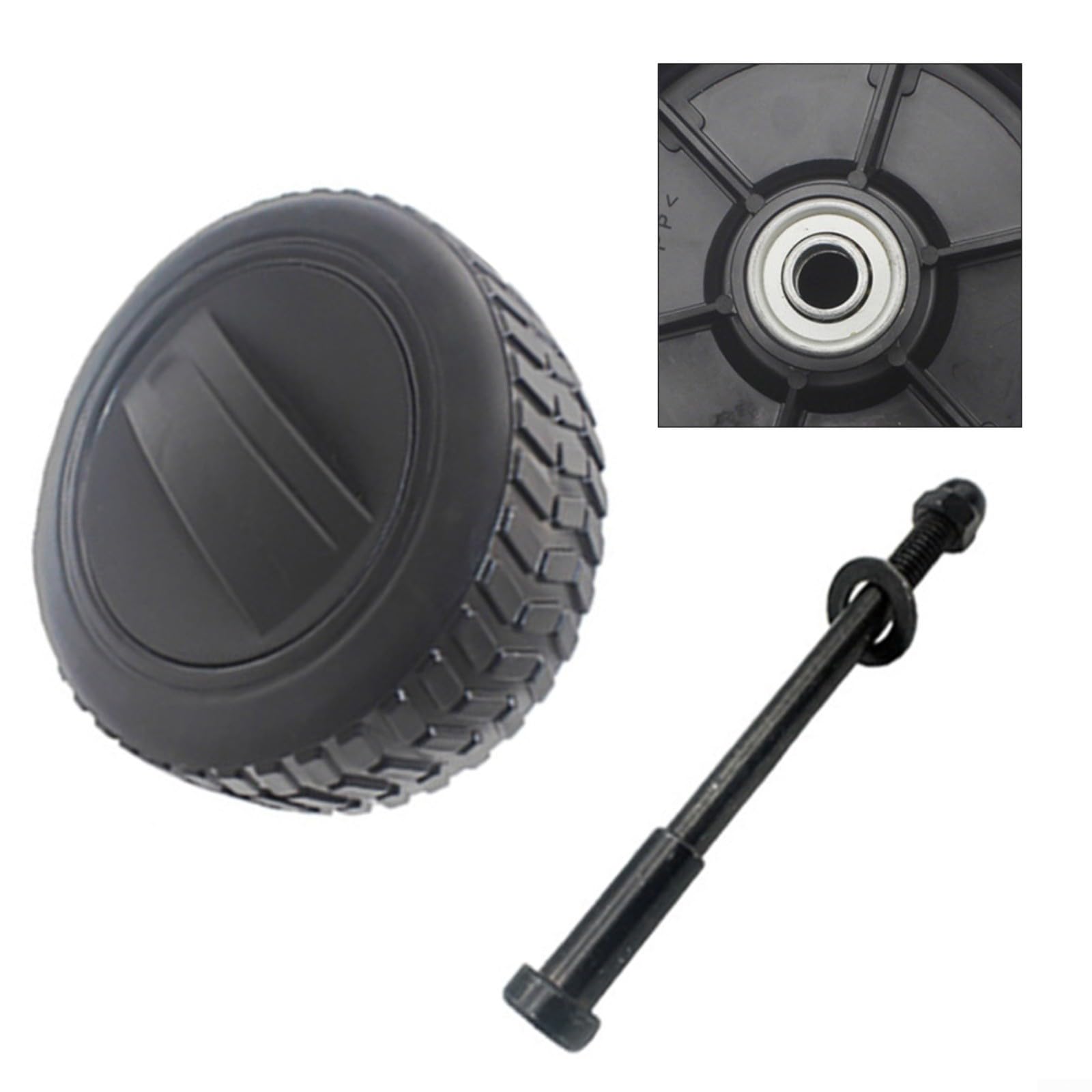 Rotelle silenziose in gomma per barbecue Traeger, 75 x 40 mm | Confezione da 2 ruote di ricambio silenziose in gomma per griglie Traeger, 75 x 40 mm, per ruote pesanti per un movimento