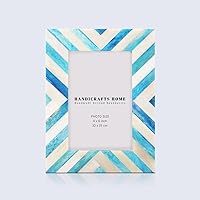 Vista 36 de Marco de fotos chic madreperla hecho a mano vintage 4x6 gris