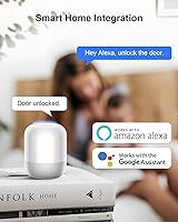 Vista 7 de Cerradura de puerta de entrada inteligente sin llave con perilla, cerradura de puerta con teclado con asa, cerraduras inteligentes para puerta