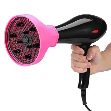 Collapsible Silicone Hair Dryer Diffuser, Universal Hairdryer Diffuser Cover Styling Hairdressing Tool Travel and Easy Storage Fit Most of Blow Dryers, 5Colors redness